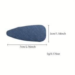 New Style Lightening Blue Denim Checkered BB Clip Fabric Hair Clip Fashionable Bang Clip Side Clip Loose Hair Accessory