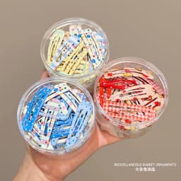 4PCS/Set Cute Colorful Print Hairpins For Girls Sweet Hair Ornament Barrettes BB Hair Clips Kids Lovely Hair Accessories