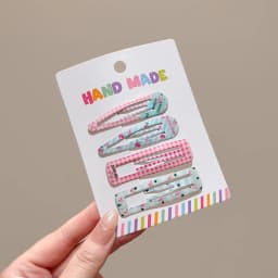 4PCS/Set Cute Colorful Print Hairpins For Girls Sweet Hair Ornament Barrettes BB Hair Clips Kids Lovely Hair Accessories