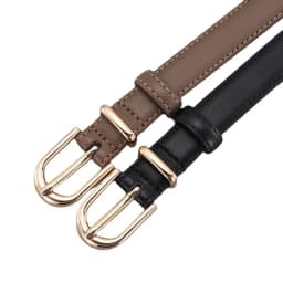 Ladies' Alloy Belt Buckle Two-Layer Cowhide Belt for Versatile, High-End, and Simple Business Casual Wear with Jeans
