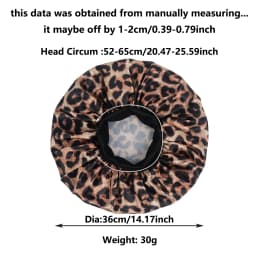 1PC Unisex Leopard Print Single-Layer Sleep Cap Soft Comfortable Hair Protection Hat for All Hair Types