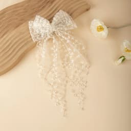 Lovely Lace Bow Hair Clip Flower Princess Style Swallowtail Bow Hairpin Girl Hairpin Wedding Season
