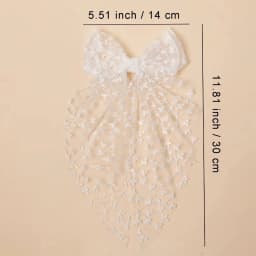 Lovely Lace Bow Hair Clip Flower Princess Style Swallowtail Bow Hairpin Girl Hairpin Wedding Season