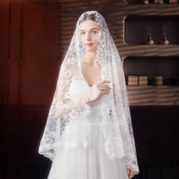New Lace Women Shawl Flower Long Catholic Veil Black Bride Head Covering Mantilla