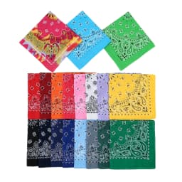 2025 New Fashion Print Paisley Cotton Square Scarf Men Hip-hop Headband Women Hair Band Bandana Motorcycle