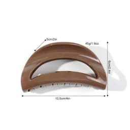 Neutral Colors Semicircle Cloud Silicone Claw Clip,Supersafe Head Protection,Soft Flexible Banana Clip for Women Hair Accessory