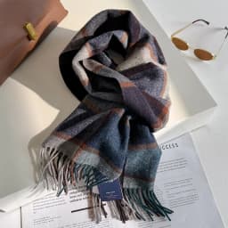 100% Wool Women Scarf Autumn Winter Vintage Preppy Style Plaid Wrap Scarves Pashmina Mujer Femme Foulard Bufanda Shawl Stole