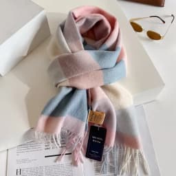 100% Wool Women Scarf Autumn Winter Vintage Preppy Style Plaid Wrap Scarves Pashmina Mujer Femme Foulard Bufanda Shawl Stole
