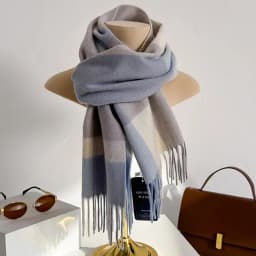 100% Wool Women Scarf Autumn Winter Vintage Preppy Style Plaid Wrap Scarves Pashmina Mujer Femme Foulard Bufanda Shawl Stole