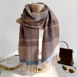 100% Wool Women Scarf Autumn Winter Vintage Preppy Style Plaid Wrap Scarves Pashmina Mujer Femme Foulard Bufanda Shawl Stole