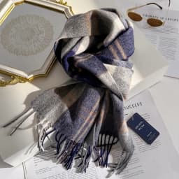 100% Wool Women Scarf Autumn Winter Vintage Preppy Style Plaid Wrap Scarves Pashmina Mujer Femme Foulard Bufanda Shawl Stole