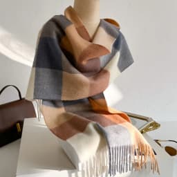 100% Wool Women Scarf Autumn Winter Vintage Preppy Style Plaid Wrap Scarves Pashmina Mujer Femme Foulard Bufanda Shawl Stole