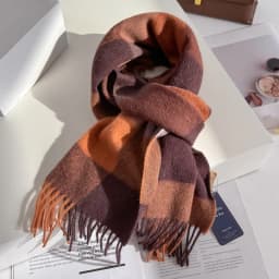 100% Wool Women Scarf Autumn Winter Vintage Preppy Style Plaid Wrap Scarves Pashmina Mujer Femme Foulard Bufanda Shawl Stole