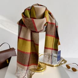 100% Wool Women Scarf Autumn Winter Vintage Preppy Style Plaid Wrap Scarves Pashmina Mujer Femme Foulard Bufanda Shawl Stole