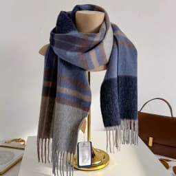 100% Wool Women Scarf Autumn Winter Vintage Preppy Style Plaid Wrap Scarves Pashmina Mujer Femme Foulard Bufanda Shawl Stole