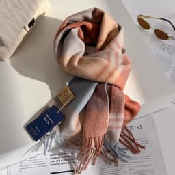 100% Wool Women Scarf Autumn Winter Vintage Preppy Style Plaid Wrap Scarves Pashmina Mujer Femme Foulard Bufanda Shawl Stole