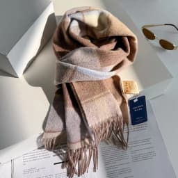 100% Wool Women Scarf Autumn Winter Vintage Preppy Style Plaid Wrap Scarves Pashmina Mujer Femme Foulard Bufanda Shawl Stole