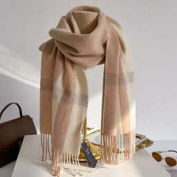 100% Wool Women Scarf Autumn Winter Vintage Preppy Style Plaid Wrap Scarves Pashmina Mujer Femme Foulard Bufanda Shawl Stole