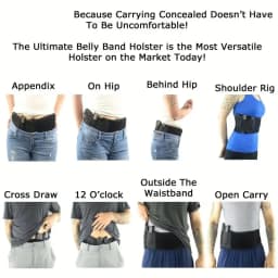 Men's Concealed Carry Tactical Belt - Ideal for Outdoor Hunting/Fitness, with Gun Holster and Hidden Phone Pouch
