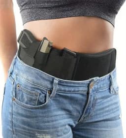 Men's Concealed Carry Tactical Belt - Ideal for Outdoor Hunting/Fitness, with Gun Holster and Hidden Phone Pouch