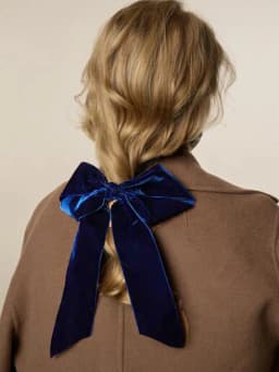Lystrfac Velvet Ribbon Overise Hair Bow for Women Girls Solid Color Hair Rope Elastic Hair Band Hair Tie Hair Accessories