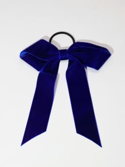 Lystrfac Velvet Ribbon Overise Hair Bow for Women Girls Solid Color Hair Rope Elastic Hair Band Hair Tie Hair Accessories