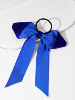 Lystrfac Velvet Ribbon Overise Hair Bow for Women Girls Solid Color Hair Rope Elastic Hair Band Hair Tie Hair Accessories