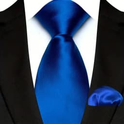 Fashion Royal Blue Men Tie Luxury Plaid Stripes Paisley High Quality Pocket Square Necktie Sets Groom Wedding Busienss Gifts