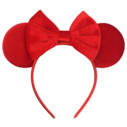 1pc Elegant Velvet Hair Accessory Fashion Solid Color Mickey Mouse Ear Headband For Wear Party Theme Parks Women Headband
