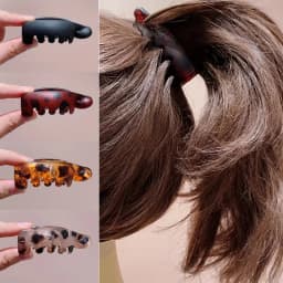4 pcs banana clips, small size, vertical clips for women, elegant high ponytail hairpins, twist clips, simple hair accessori
