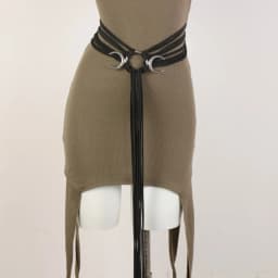 Ladies' Fashion Bohemian PU Waist Belt, Moon Tassel Woven Tie Waist Cincher, Vintage Distressed Waist Rope, Retro Dress Matching