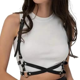 Women Fashion PU Leather Harness Belt Gothic Sexy Waistband Street Style Punk Belt Exotic Leisure Tourism Clothing Accessory