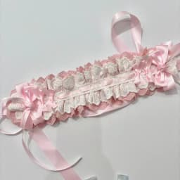 Pure Cotton Aace Love Embroidery Butterfly Tie Headband Lolita Hair Accessories Doll Woman Gilr