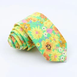 Classical Men's Floral 6cm Tie Skinny Cotton Linen Blue Green Flowers Paisley Pattern Necktie Wedding Party Accessories Gifts