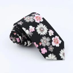 Classical Men's Floral 6cm Tie Skinny Cotton Linen Blue Green Flowers Paisley Pattern Necktie Wedding Party Accessories Gifts
