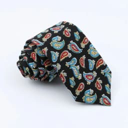 Classical Men's Floral 6cm Tie Skinny Cotton Linen Blue Green Flowers Paisley Pattern Necktie Wedding Party Accessories Gifts