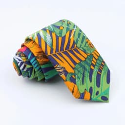 Classical Men's Floral 6cm Tie Skinny Cotton Linen Blue Green Flowers Paisley Pattern Necktie Wedding Party Accessories Gifts