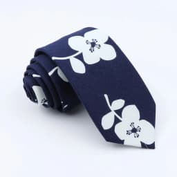 Classical Men's Floral 6cm Tie Skinny Cotton Linen Blue Green Flowers Paisley Pattern Necktie Wedding Party Accessories Gifts