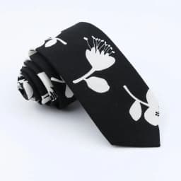 Classical Men's Floral 6cm Tie Skinny Cotton Linen Blue Green Flowers Paisley Pattern Necktie Wedding Party Accessories Gifts