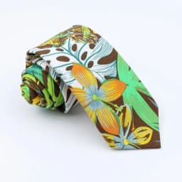 Classical Men's Floral 6cm Tie Skinny Cotton Linen Blue Green Flowers Paisley Pattern Necktie Wedding Party Accessories Gifts
