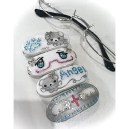 Vintage Y2K Kawaii Dog Paw Angel Bear Cross Wings Sweet Side Clip Hairpin Hair Accessories For Women Girls