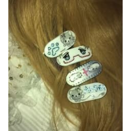 Vintage Y2K Kawaii Dog Paw Angel Bear Cross Wings Sweet Side Clip Hairpin Hair Accessories For Women Girls