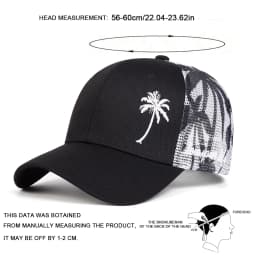 Unisex Coconut Tree Embroidery Baseball Net Caps Spring and Summer Outdoor Adjustable Casual Hats Sunscreen Hat Sports Cap