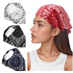 Women Bandana 1pc Women's Fashion Paisley Print Headband, Sun-Protective Sweat-Absorbent Elastic Headwrap, Suitable For Outdoor