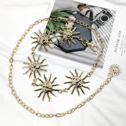 Gold Chain Belt Female Waist Moon Sun Metal Belts For Women Punk Dress Waistband Gothic Jeans Accessory Long Ketting Riem