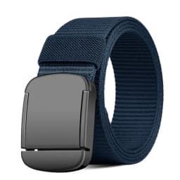 Men's Casual Belt, Non-Metallic Automatic Buckle Canvas Belt, Men's Jeans Belt, Suitable for Outdoor and Daily Matching