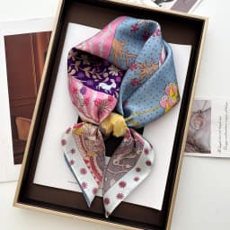 Luxury 70cm Silk Square Scarf For Women Elegant Bag Ribbon Headband Shawl Neckerchief Bandanas Neck Scarves For Daily Wear