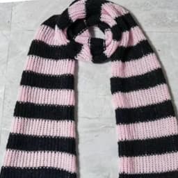 39BD Lady Neckwrap Knitting Stripe Scarf Subculture Neck Scarf Autumn Winter Neckwear