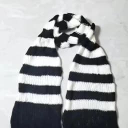 39BD Lady Neckwrap Knitting Stripe Scarf Subculture Neck Scarf Autumn Winter Neckwear