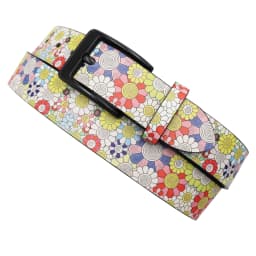 Original, Artistic, and Personalized Graffiti Belt jeans with 3.8cm Wide with wild high-grade American trend white belt